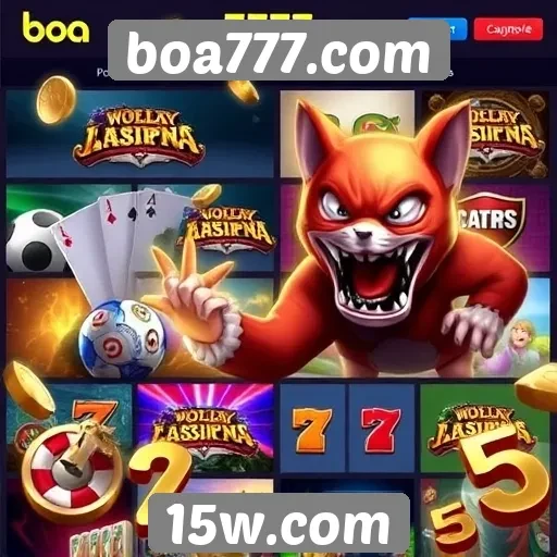Variedade de jogos disponíveis no boa777.com